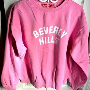 Departure Crewneck Beverly Hills Sweater - Pink